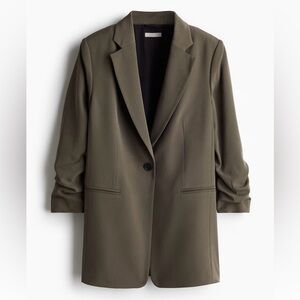 New Gathered-Sleeve Blazer